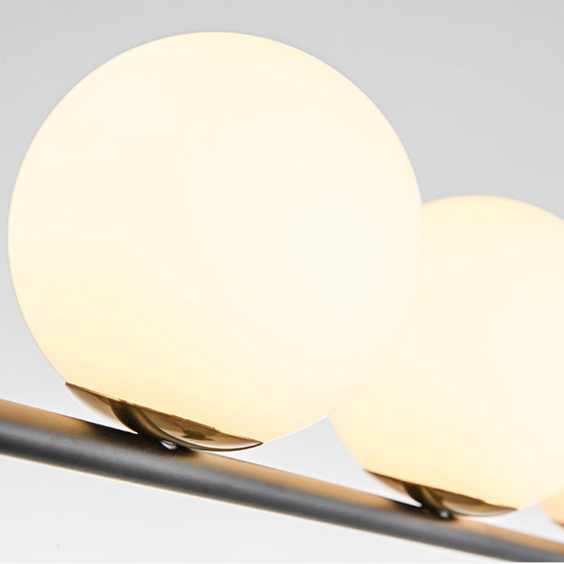 Luces colgantes de cocina modernas luces colgantes de isla esférica vidrio blanco