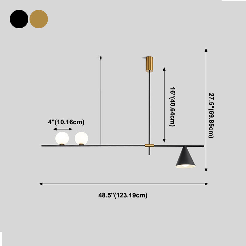 Luces colgantes de cocina modernas luces colgantes de isla esférica vidrio blanco