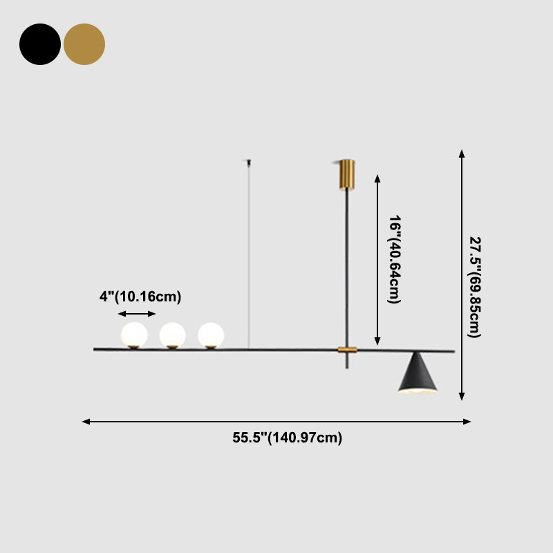 Luces colgantes de cocina modernas luces colgantes de isla esférica vidrio blanco