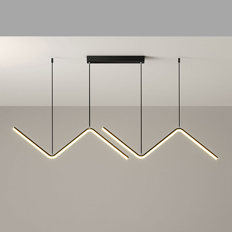 Contemporary Linear Island Light Metal 2 Light Island Lighting Ideas for Kitchen