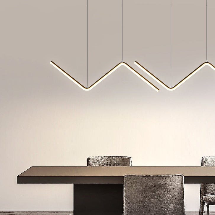 Ideas de iluminación de la isla ligera contemporánea de isla lineal 2 para la cocina