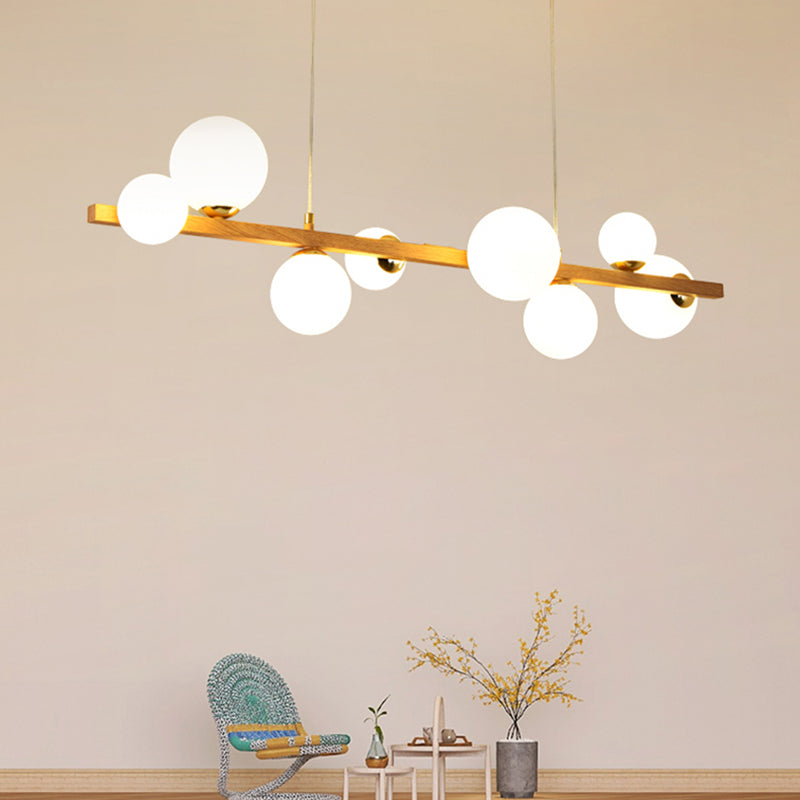 Luces contemporáneas de la isla de la esfera de la isla de la isla en marrón