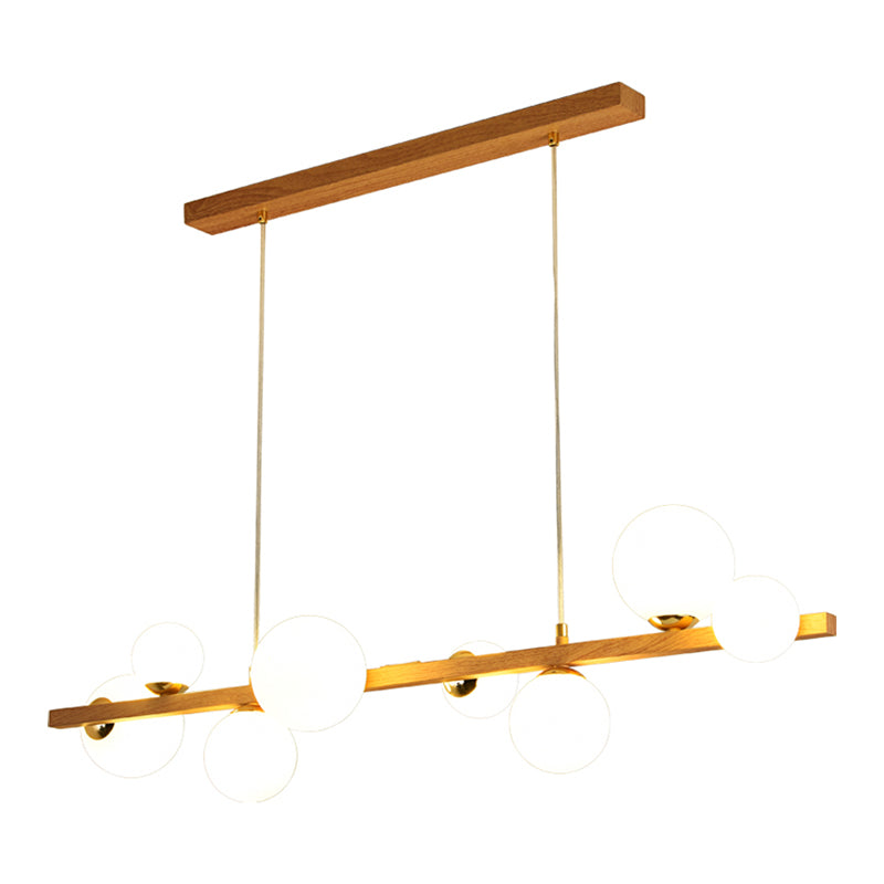 Luces contemporáneas de la isla de la esfera de la isla de la isla en marrón