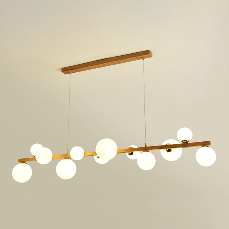 Luces contemporáneas de la isla de la esfera de la isla de la isla en marrón