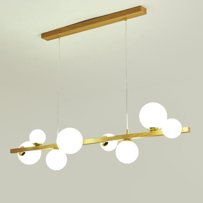 Luces contemporáneas de la isla de la esfera de la isla de la isla en marrón