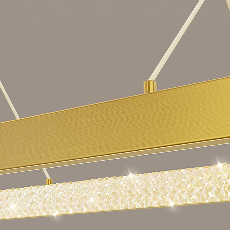 Luz de la isla contemporánea de metal ovalado 1 luces de araña de la isla de la luz para la cocina