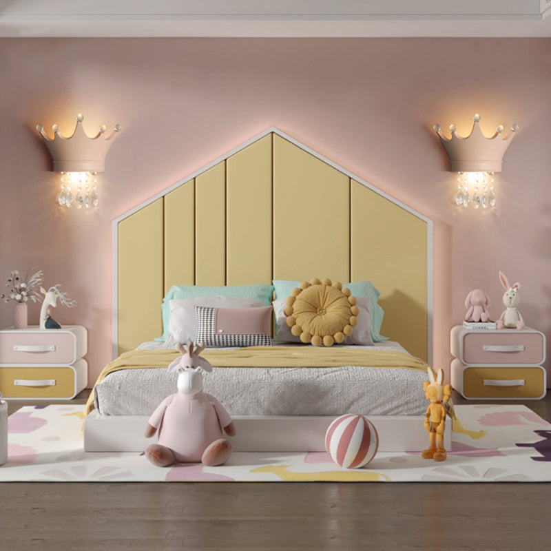 Modern Style Wall Light Colorful Crown Shape Wall Sconce with Crystal for Bedroom