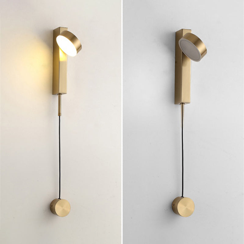 Nordic Style Metal Wall Light Geometric Rotatable LED Wall Sconce for Living Room