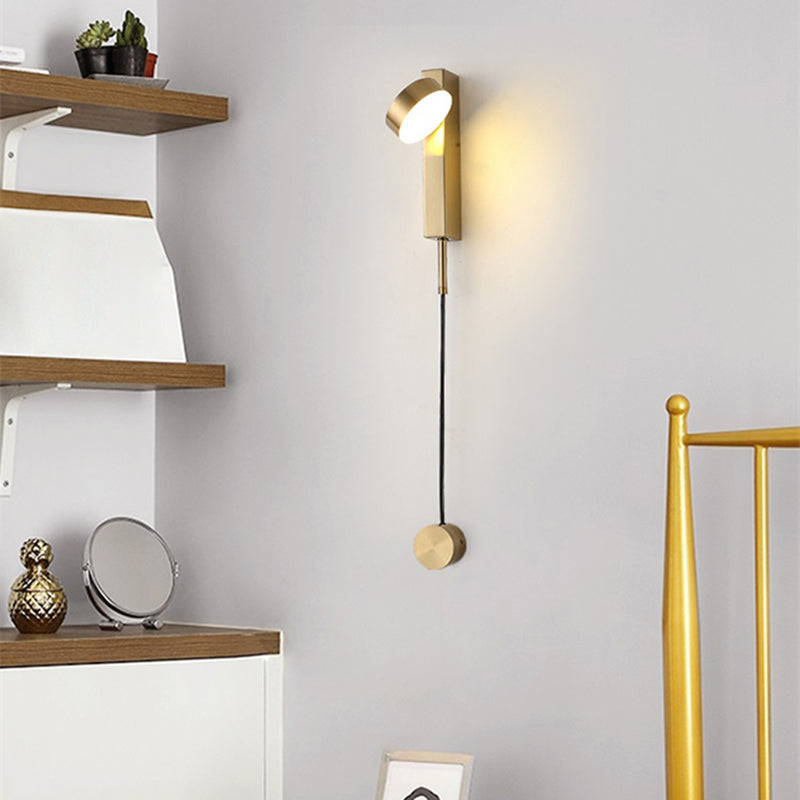 Nordic Style Metal Wall Light Geometric Rotatable LED Wall Sconce for Living Room