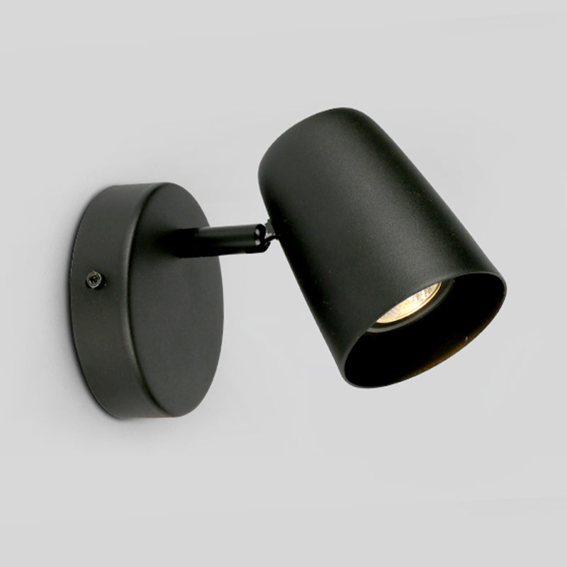 Cylindre de lumière murale en métal moderne à 1 lumière