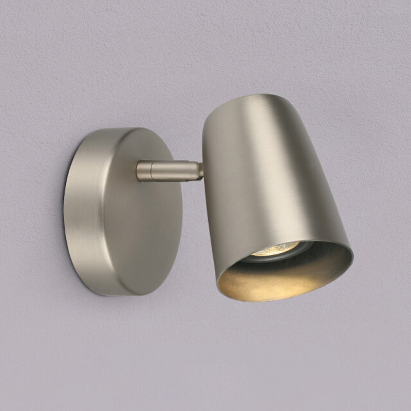Cilindro de luz de pared de metal moderno de 1 luz de 3 "Aplicador de pared de lectura de ancho para dormitorio