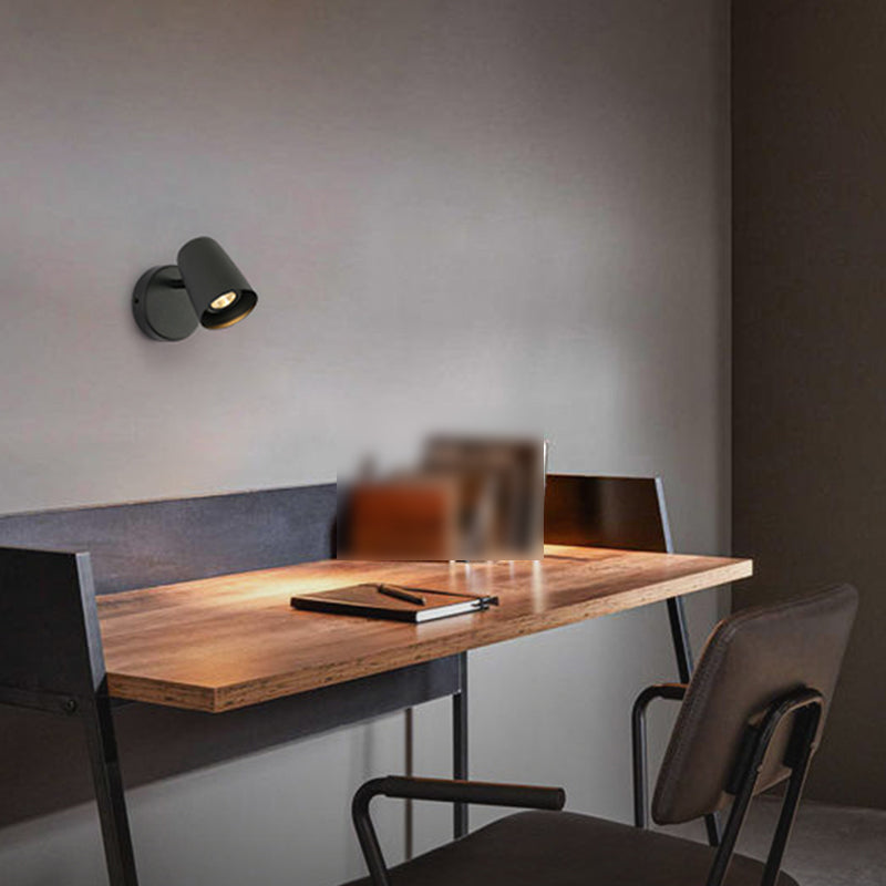 Cylindre de lumière murale en métal moderne à 1 lumière