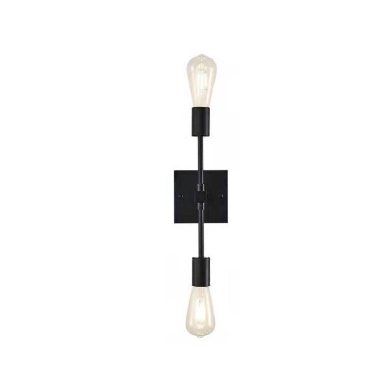 Nordic Style Metal Wall Light Minimalist 2 Lights Wall Sconce for Bedroom