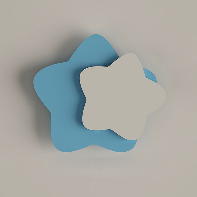 Forma unica a parete leggera in stile metallo 1 metallo a parete leggera in blu