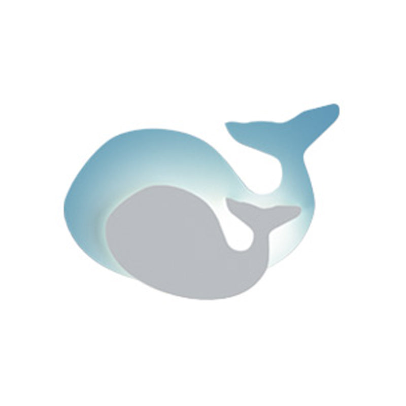 Forma unica a parete leggera in stile metallo 1 metallo a parete leggera in blu