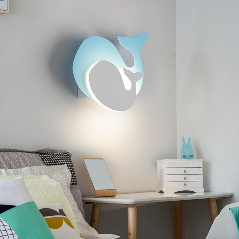 Forma unica a parete leggera in stile metallo 1 metallo a parete leggera in blu