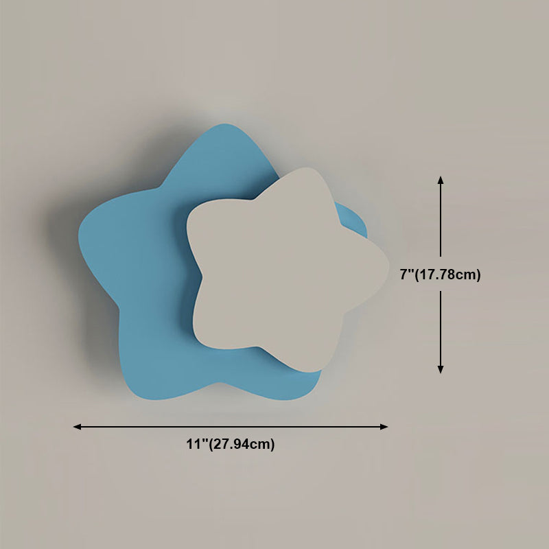 Forma unica a parete leggera in stile metallo 1 metallo a parete leggera in blu