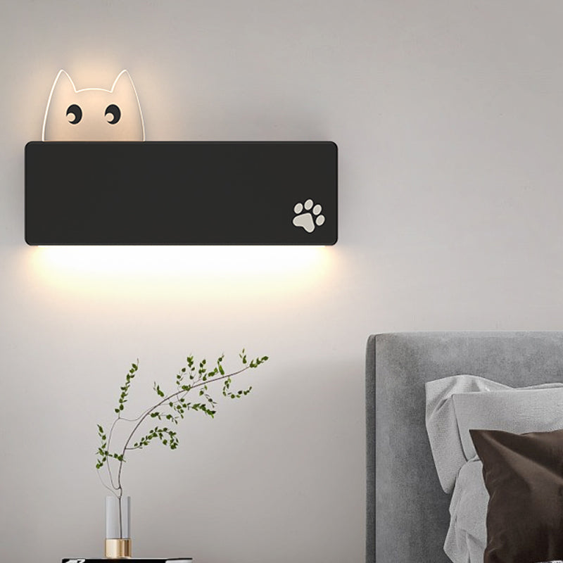 Forma a forma di gatto Light Kids Style Metal 1 Light Wall Monte Light
