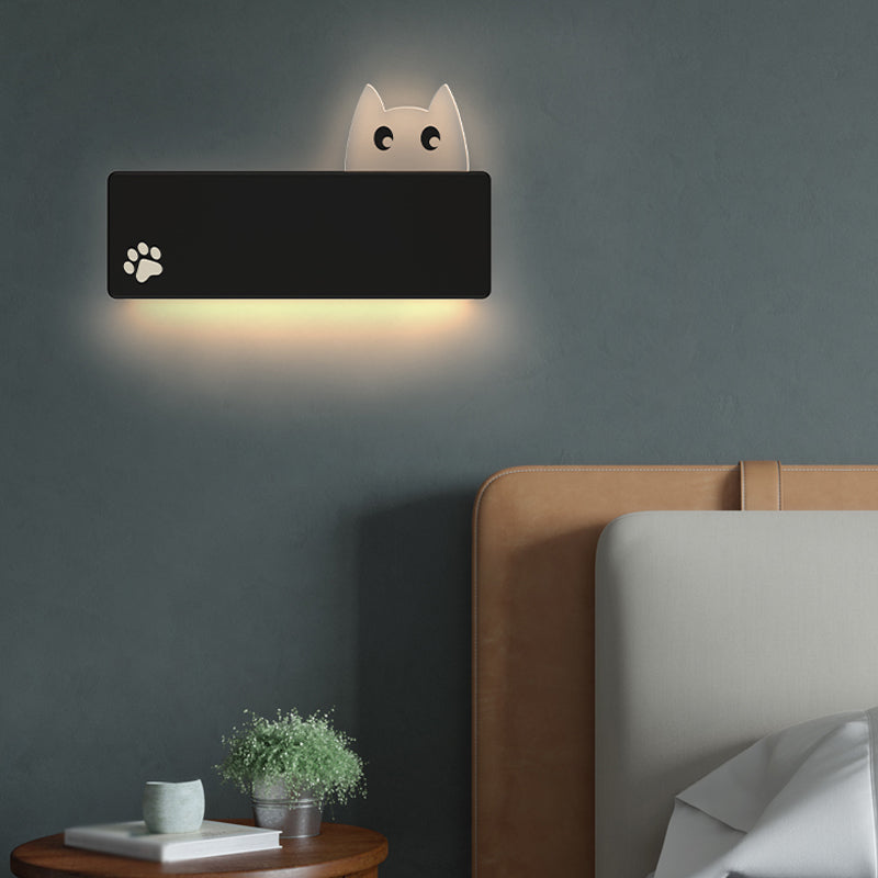 Forma a forma di gatto Light Kids Style Metal 1 Light Wall Monte Light