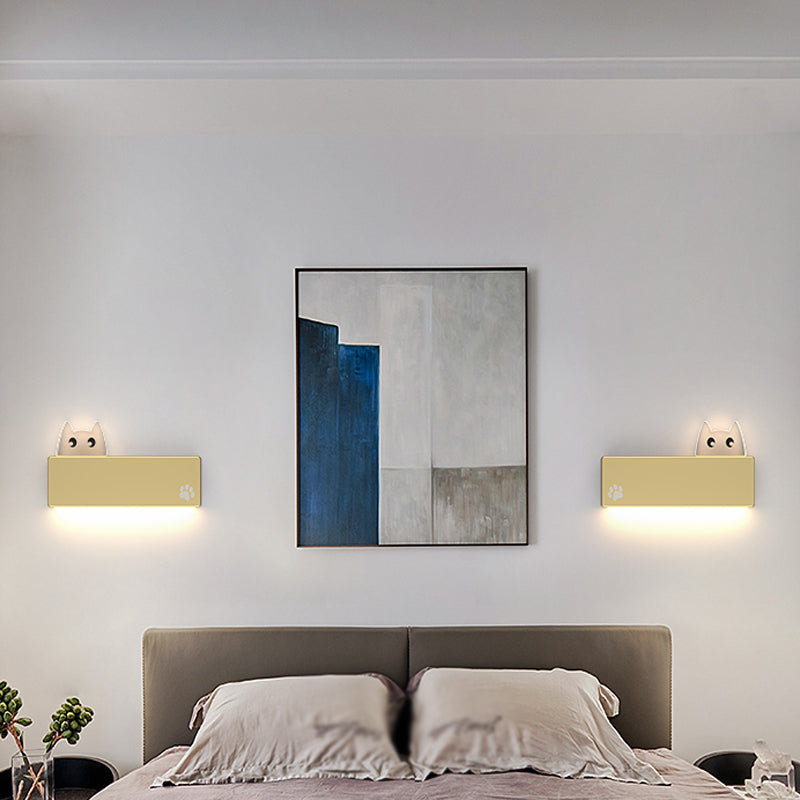 Forma a forma di gatto Light Kids Style Metal 1 Light Wall Monte Light