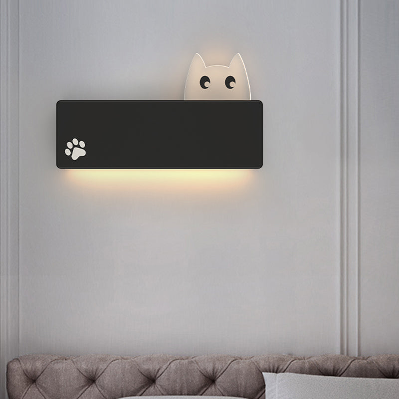 Forma a forma di gatto Light Kids Style Metal 1 Light Wall Monte Light