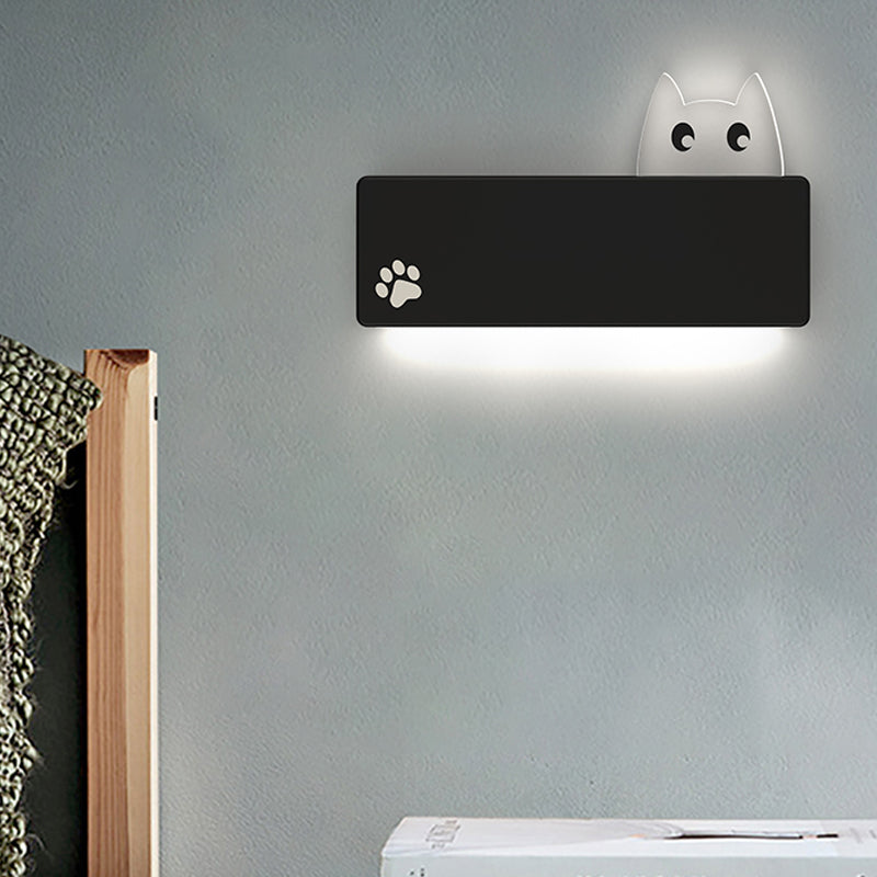 Forma a forma di gatto Light Kids Style Metal 1 Light Wall Monte Light