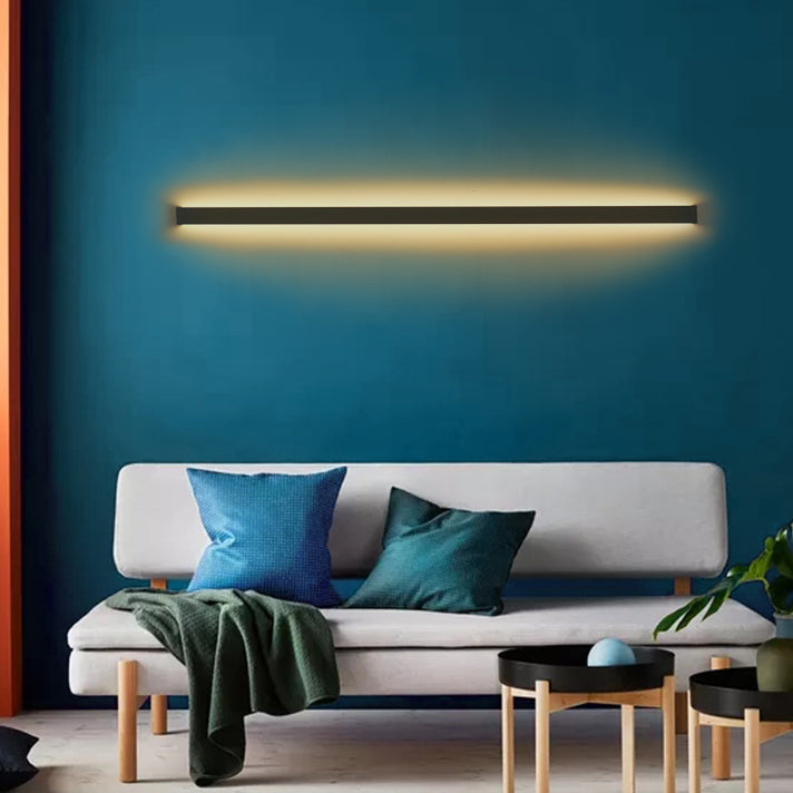 Luces de pared de forma lineal Estilo moderno 2 luces de montaje de pared ligera en negro