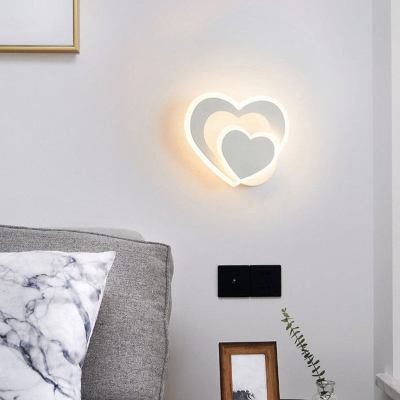 Modern Style Geometric Wall Mounted Lamps Metal 2 Lights Wall Lights