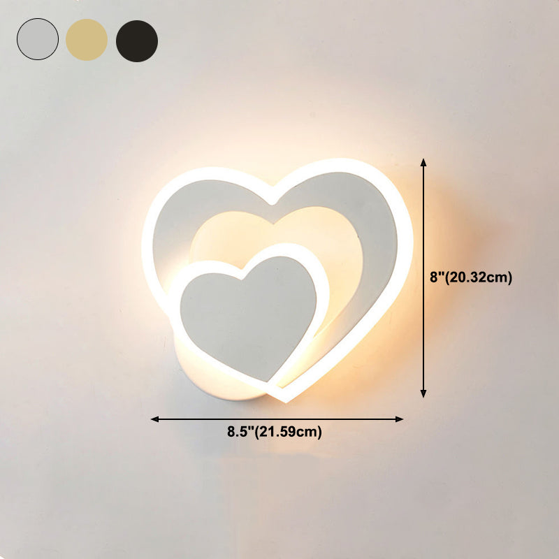 Modern Style Geometric Wall Mounted Lamps Metal 2 Lights Wall Lights