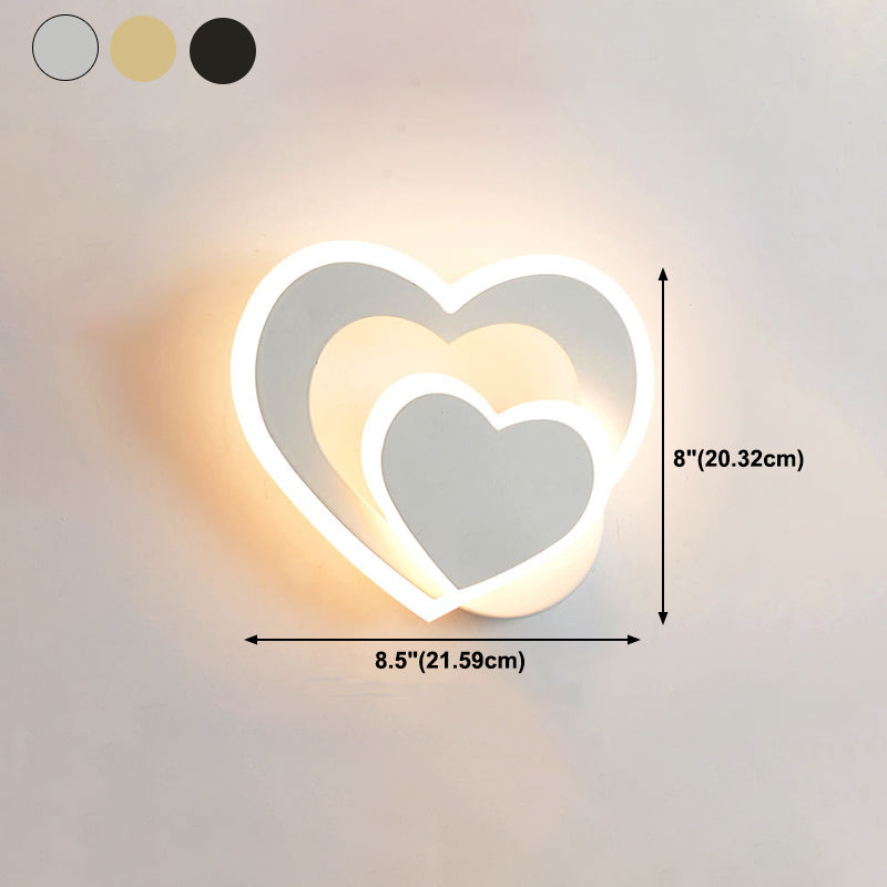 Modern Style Geometric Wall Mounted Lamps Metal 2 Lights Wall Lights