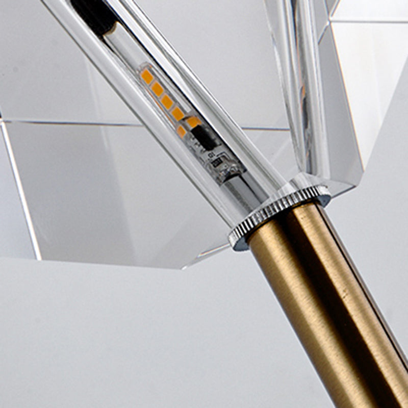 1 Light Wall Sconce Postmodern Style Crystal Wall Lighting for Living Room