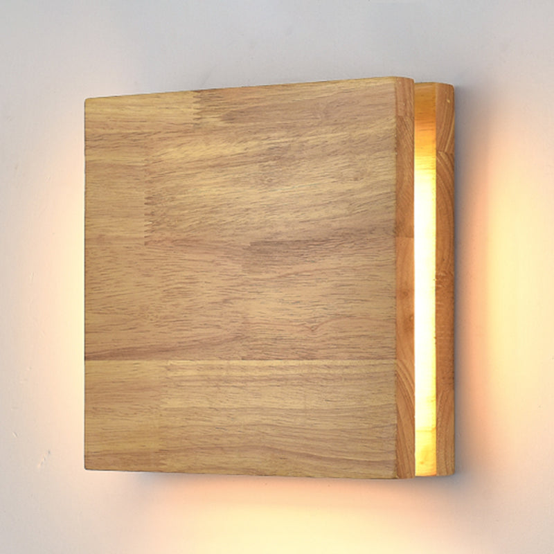 Geometría de 2 luces Diclas de pared de madera de estilo moderno para dormitorio