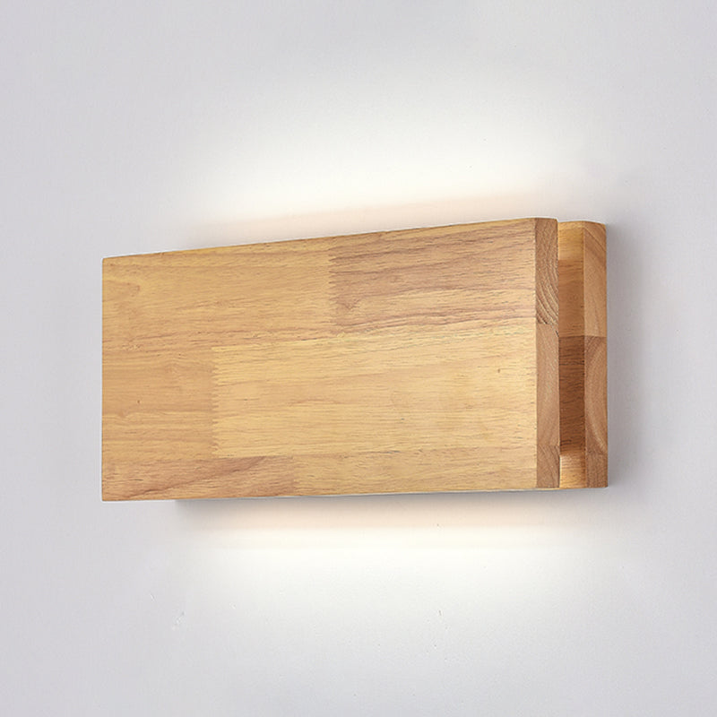 Geometría de 2 luces Diclas de pared de madera de estilo moderno para dormitorio