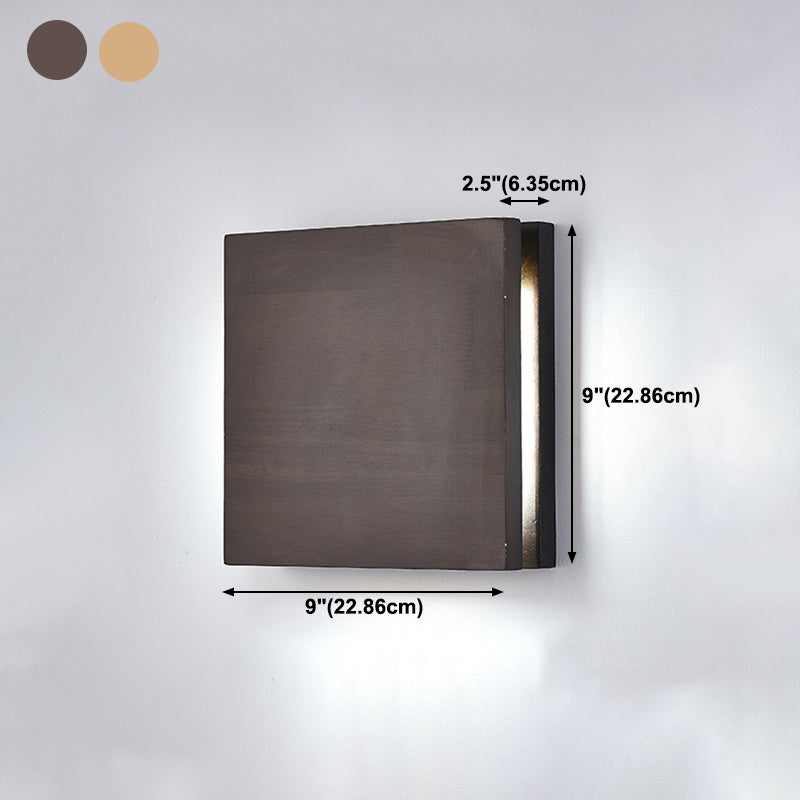 Geometría de 2 luces Diclas de pared de madera de estilo moderno para dormitorio