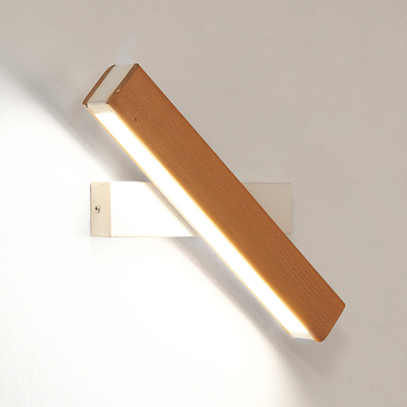 Geometry Shape Wall Lighting Modern Style Wood 1 Lights Sconce Lamp for Living Room