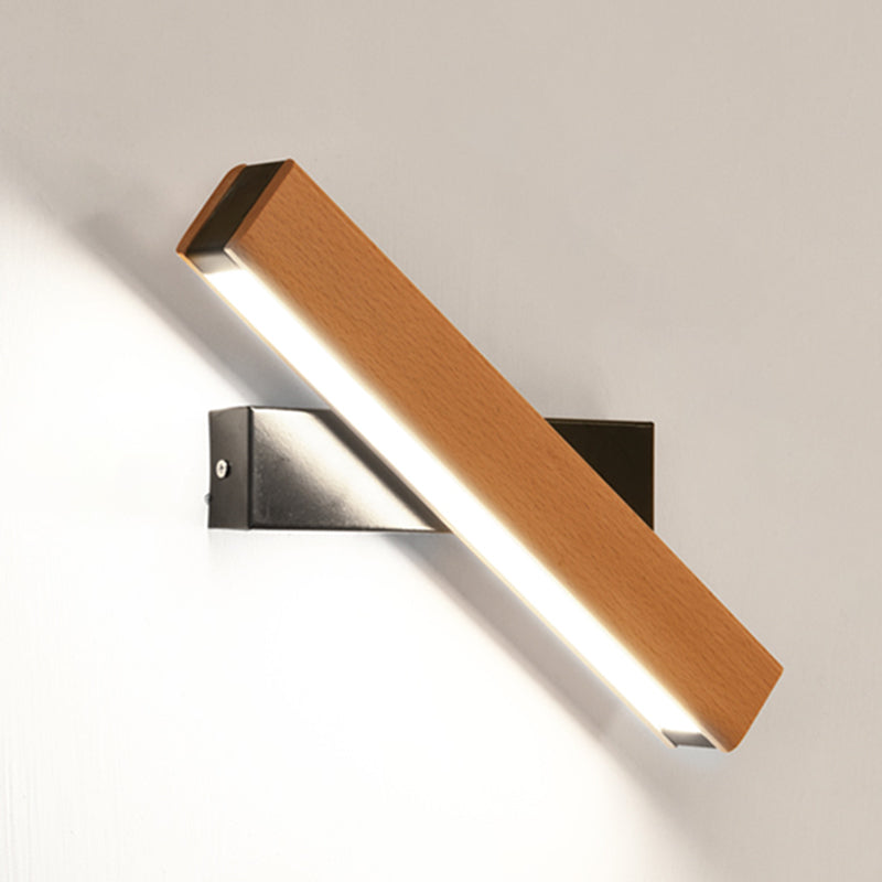 Geometry Shape Wall Lighting Modern Style Wood 1 Lights Sconce Lamp for Living Room