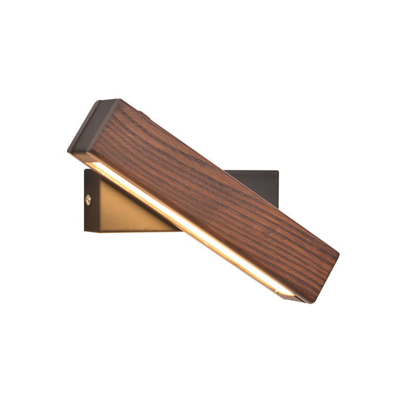 Geometry Shape Wall Lighting Modern Style Wood 1 Lights Sconce Lamp for Living Room
