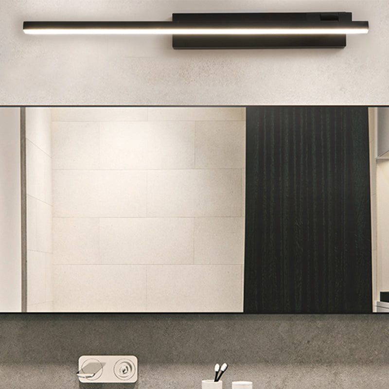 Metal Linear Shade Wall Sconce Modern Style 1 Light Mirror Wall Mounted Light Fixture