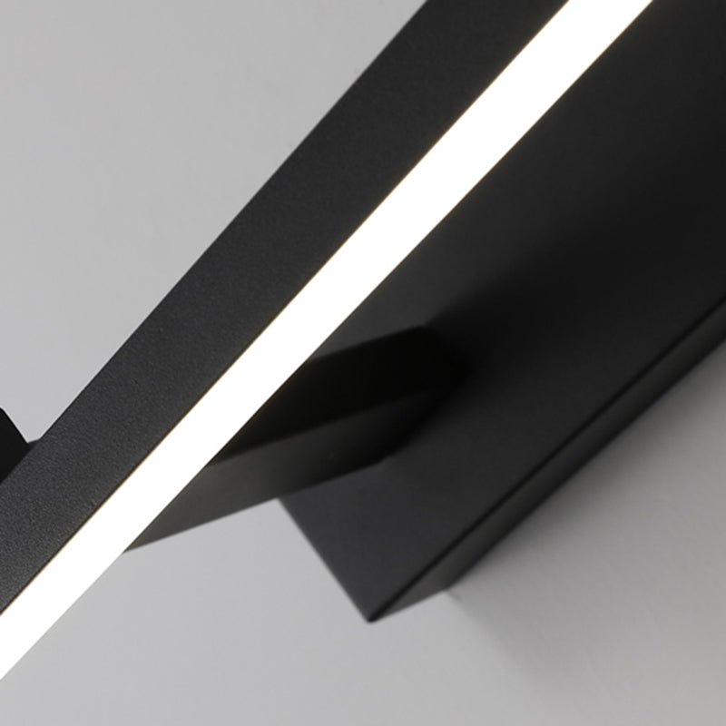 Metal Linear Shade Wall Sconce Modern Style 1 Light Mirror Wall Mounted Light Fixture