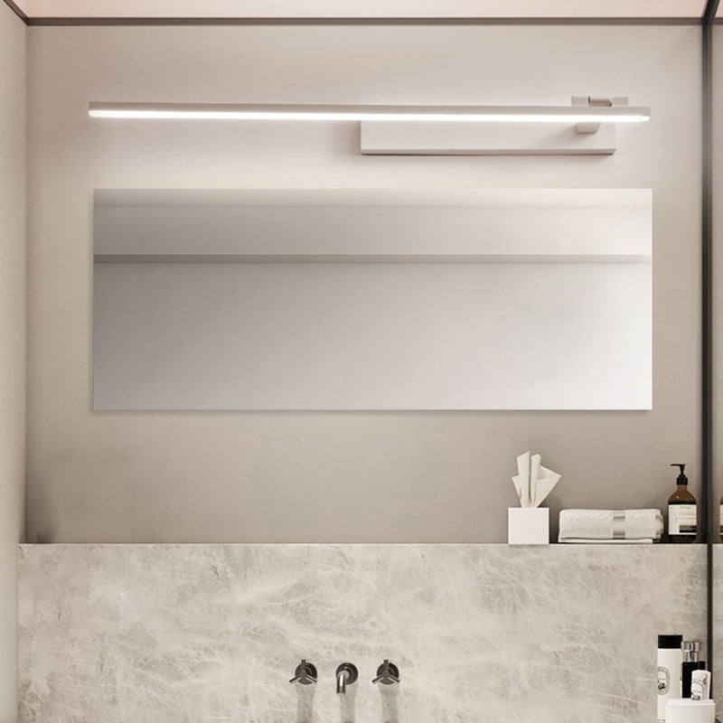 Metal Linear Shade Wall Sconce Modern Style 1 Light Mirror Wall Mounted Light Fixture