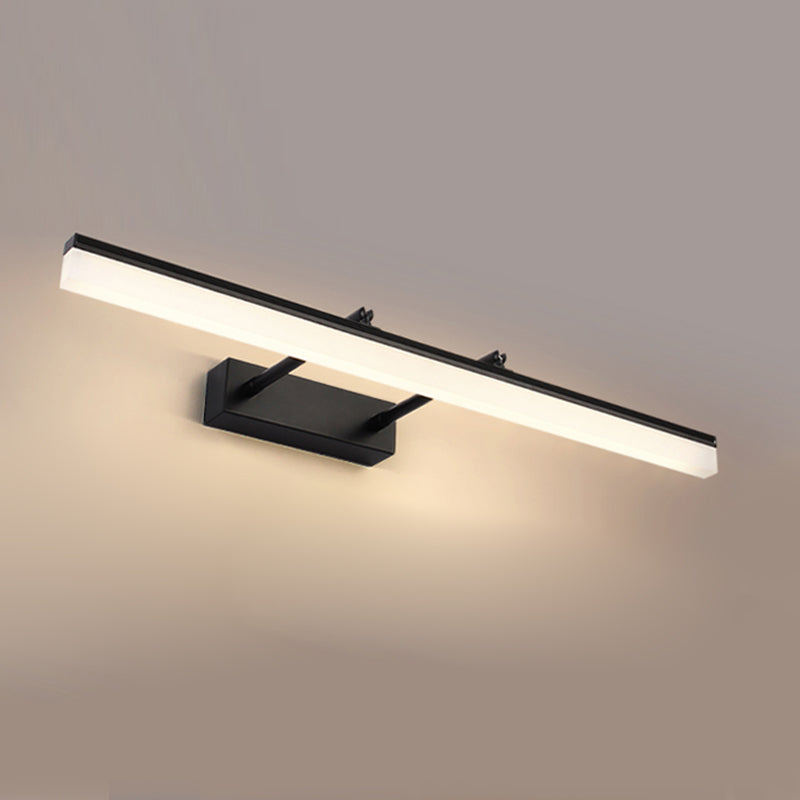 Strip Shape Wall Lighting Modern Style Metal 1 Light Sconce Light for Shower Room