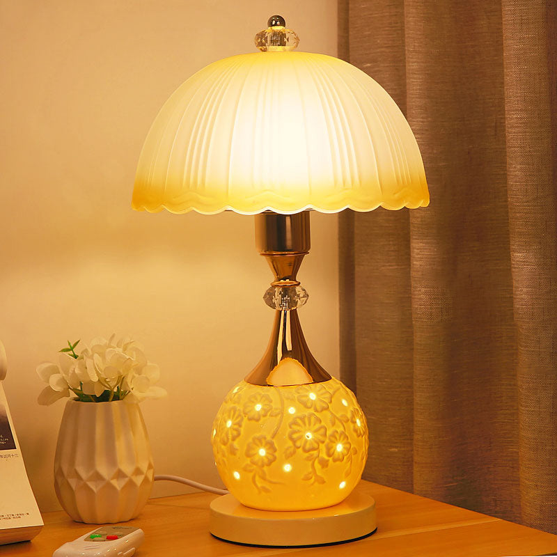 1 lampes de table de nuit légères de la lampe de table en verre de style moderne