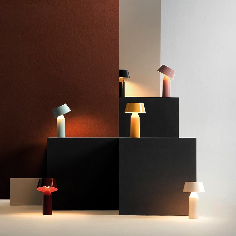 Modern Style Tower Shape Table Light Metal 1 Light Nightstand Lamps for Bedside
