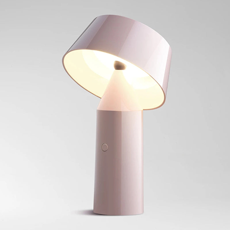 Modern Style Tower Shape Table Light Metal 1 Light Nightstand Lamps for Bedside
