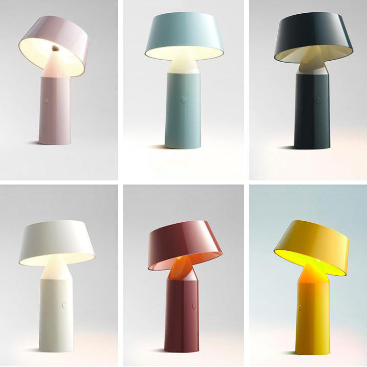 Modern Style Tower Shape Table Light Metal 1 Light Nightstand Lamps for Bedside