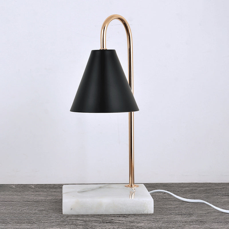 Postmodern Style Cone Shape Table Light Metal 1 Light Nightstand Lamps for Bedside