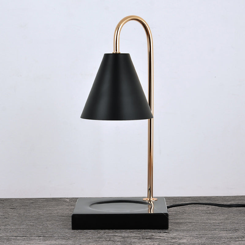 Postmodern Style Cone Shape Table Light Metal 1 Light Nightstand Lamps for Bedside