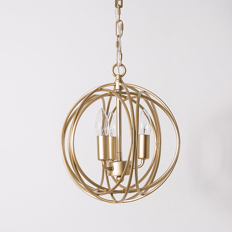 Designer Style Chandelier Gold Metal Ceiling Chandelier for Living Room