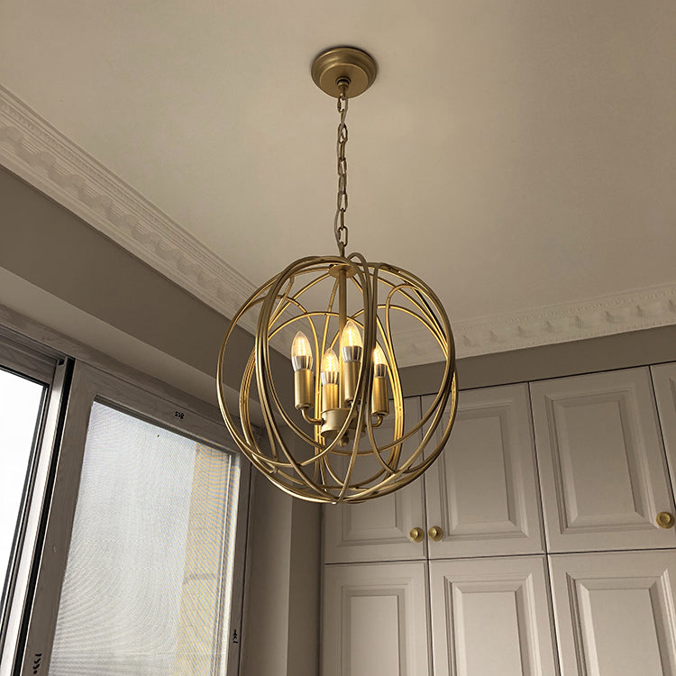Designer Style Chandelier Gold Metal Ceiling Chandelier for Living Room