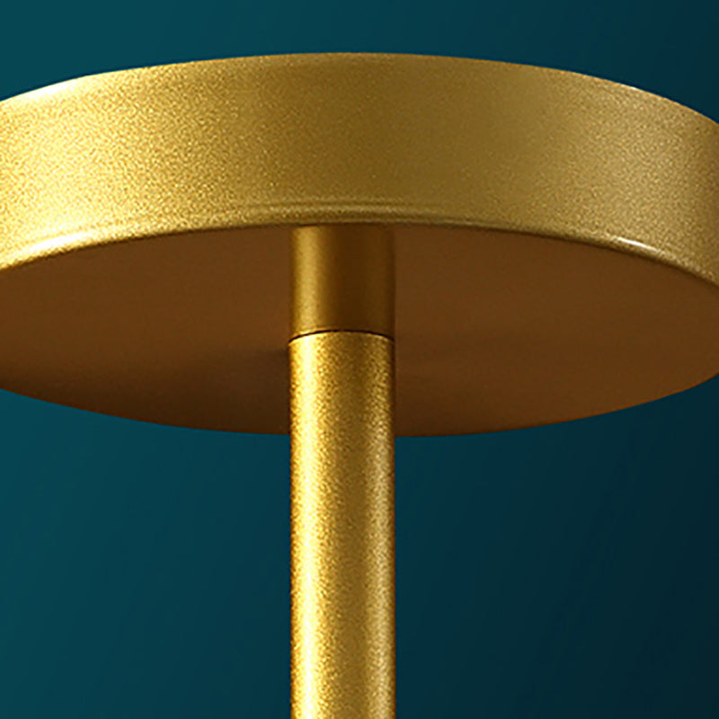 Contemporary Gold Frame Chandelier Light Fixtures Glass Hanging Chandelier for Bedroom